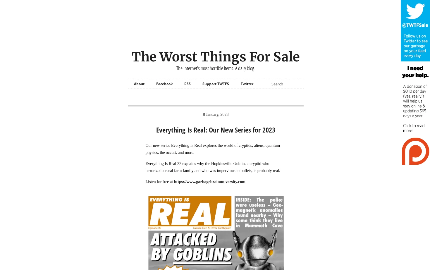 The Worst Things For Sale 页面快照